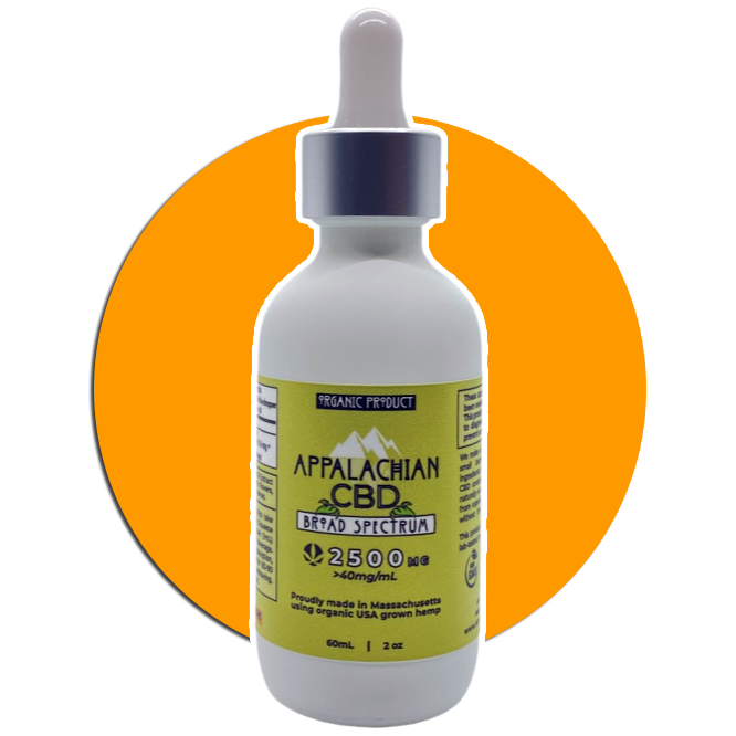 2500mg CBD Oil, Organic  Appalachian CBD